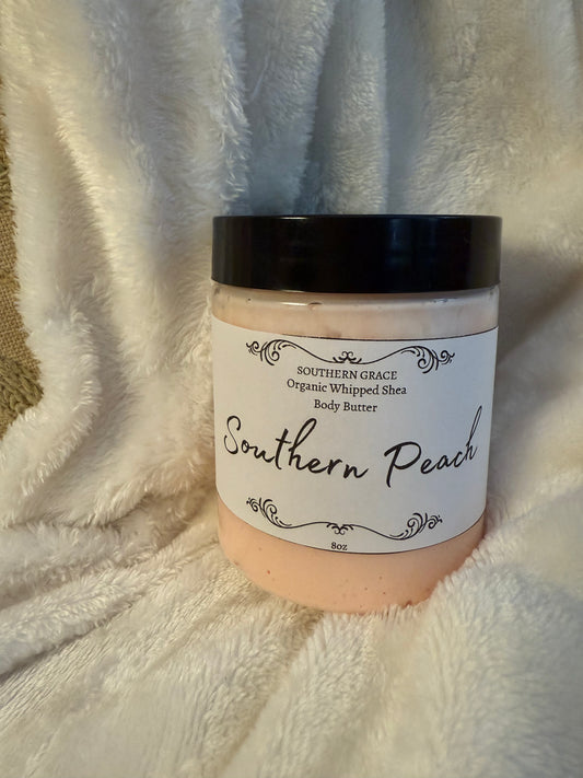 Southern Peach Natural Whipped Shea Body Butter 8oz Jar